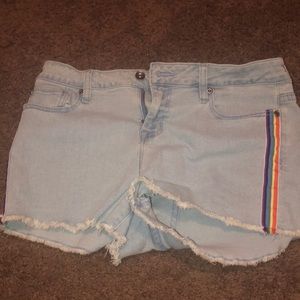 Rainbow Jean shorts